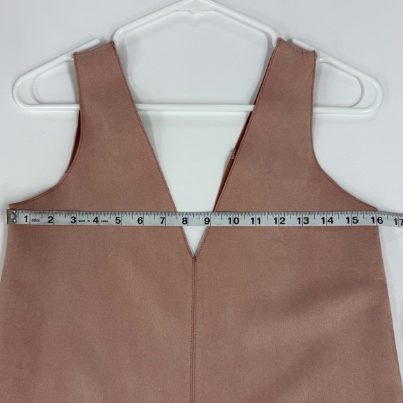 Zara Blush Pink Faux Suede mini dress Size Medium - Picture 5 of 6